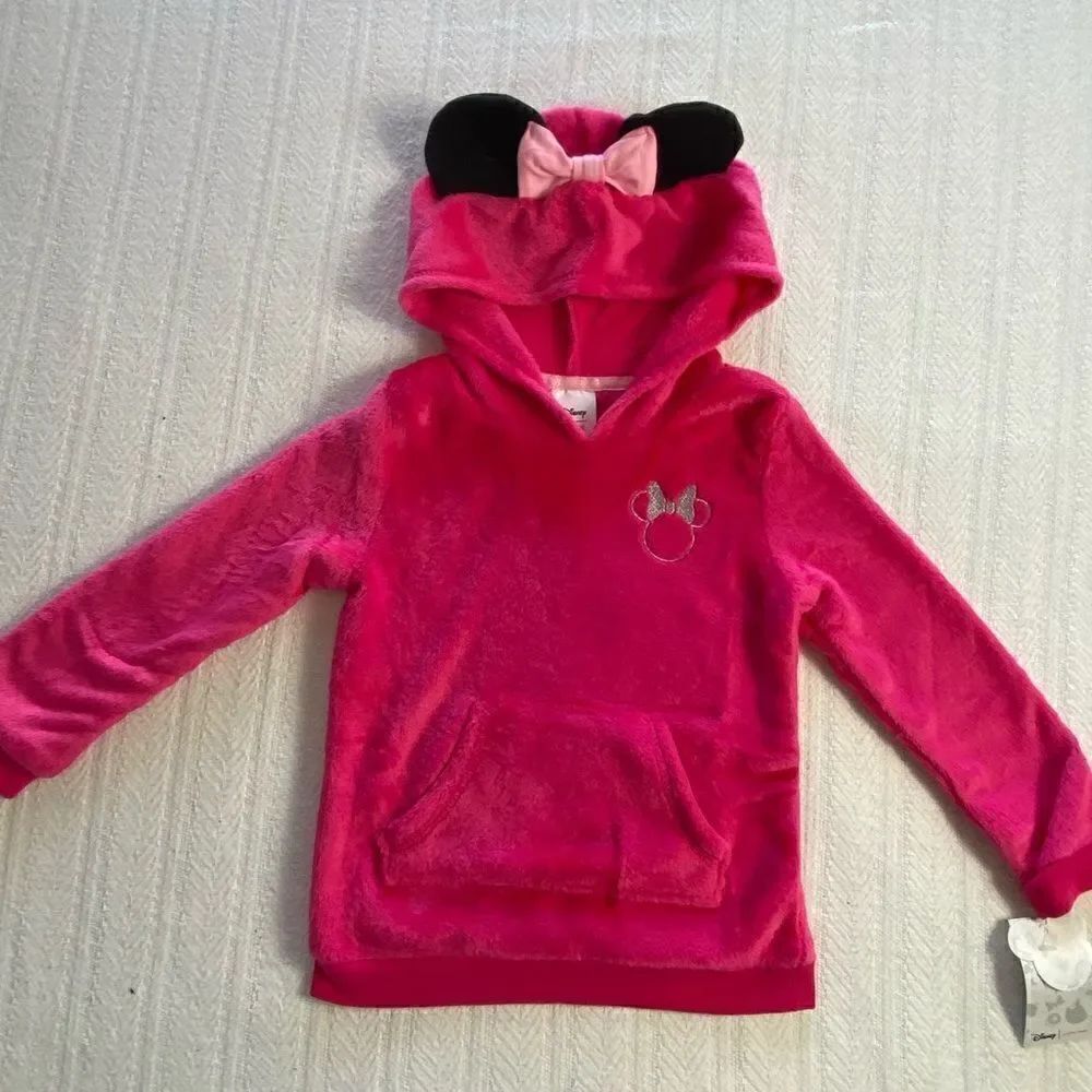 DISNEY’S MINNIE MOUSE 3T PLUSH TUNIC HOODIE - Picture 5 of 6